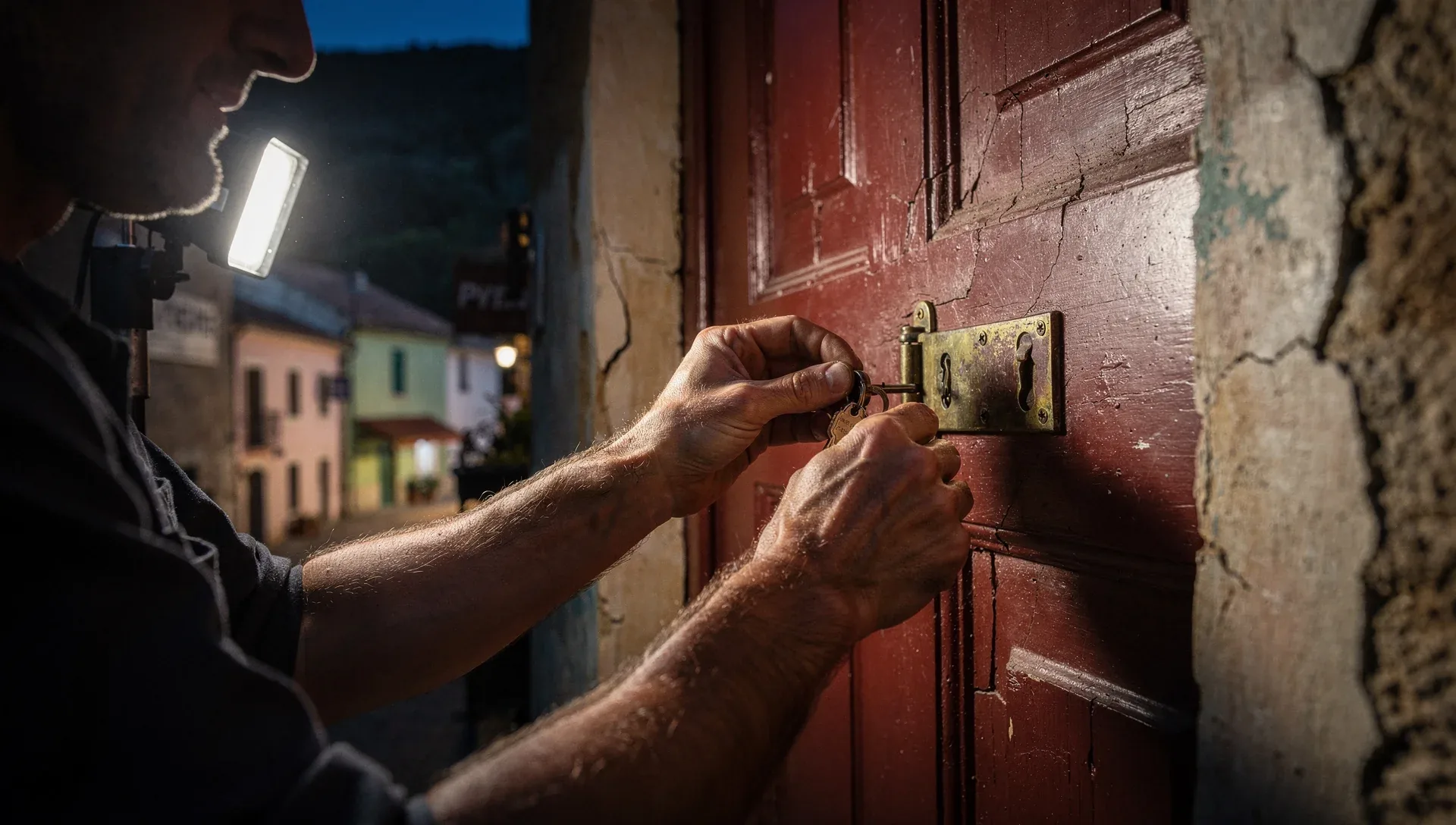 Artisan serrurier au travail sur une serrure à Le Boulou