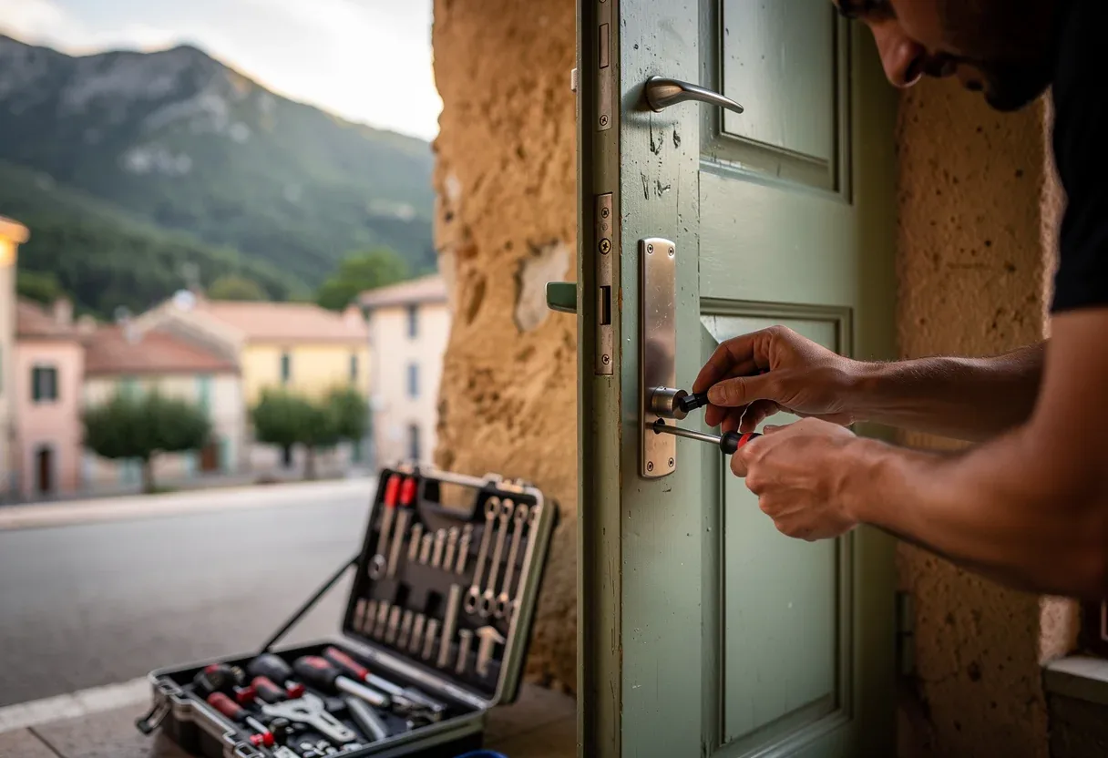 Changement de serrure sur une porte à Le Boulou